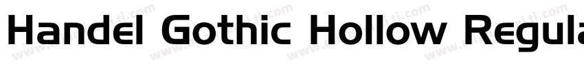 Handel Gothic Hollow Regular字体转换